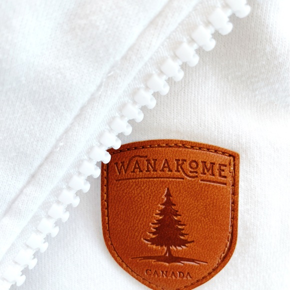 Wanakome Athena Ivory Full-Zip Hoodie S white hooded zip jacket fleece - Picture 6 of 10